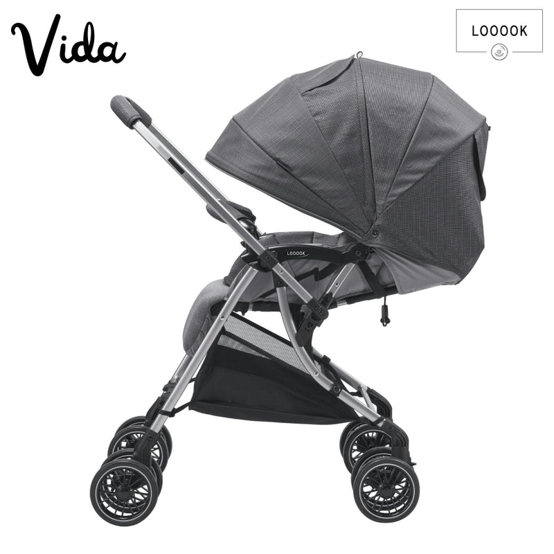 【公價貨品】VIDA 輕量 5.2KG 四輪轉嬰兒車 (灰色)